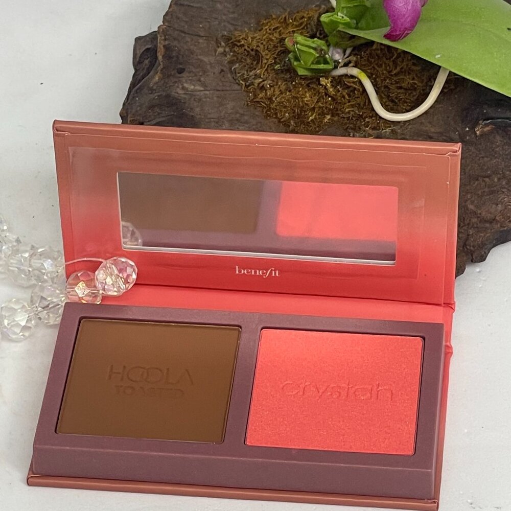 Benefit Hoola Treasure Island Bronzer & Blush Duo - Hoola Toasted ~ Crystah -NIB - Picture 4 of 6